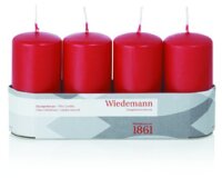 Stumpenkerzen "4er Riegel", getaucht Rot 100 x...
