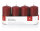 Stumpenkerzen "4er Riegel", getaucht Bordeaux 100 x 50 mm