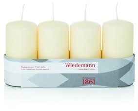 Stumpenkerzen "4er Riegel", getaucht Bisquit 100 x 50 mm