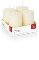 Stumpenkerzen "4er Riegel", getaucht Elfenbein 100 x 60 mm