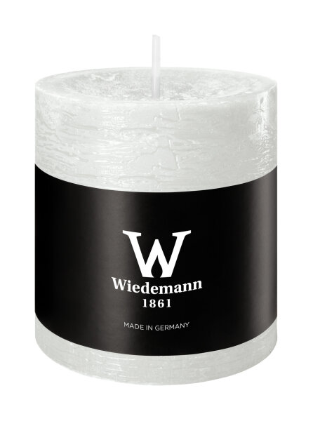 Durchgefärbte Stumpen Kerzen Weiß 80 x Ø 68 mm, 1 Stück