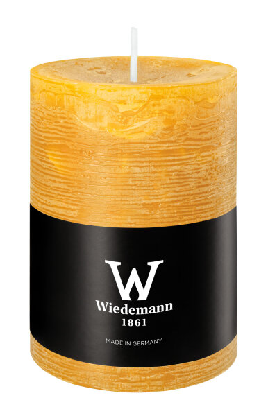 Durchgefärbte Stumpen Kerzen Dotter Gelb 100 x Ø 68 mm, 1 Stück
