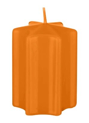 Sternkerzen Mango Orange 60 x Ø 60 mm, 4 Stück