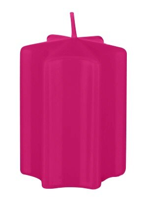 Sternkerzen Fuchsia Pink 60 x Ø 60 mm, 4 Stück