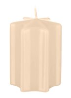 Sternkerzen Champagner 100 x Ø 60 mm, 4 Stück