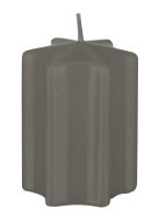 Sternkerzen Grey Grau 120 x Ø 60 mm, 4 Stück