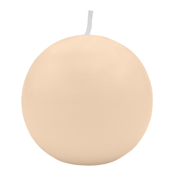 Vanillefarbene Kugelkerzen Ø 100 mm, 4 Stück
