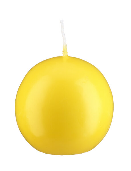 Kugelkerzen Citron Zitrone Gelb Ø 100, 4 Stück