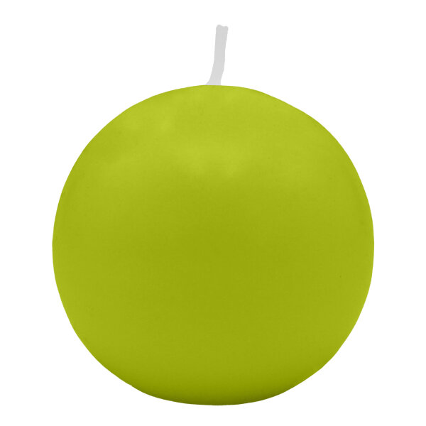 Limegrüne Kugelkerzen Ø 100 mm, 4 Stück