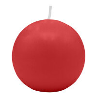 Rote Kugelkerzen Ø 100 mm, 4 Stück