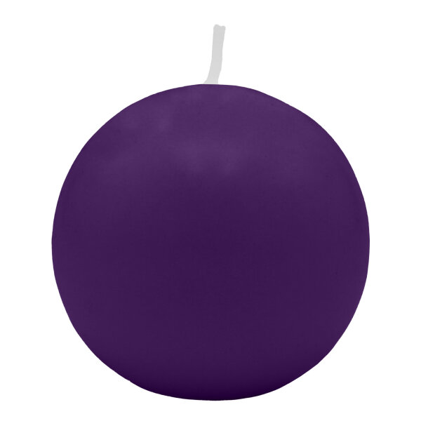 Violette Kugelkerzen Ø 100 mm, 4 Stück