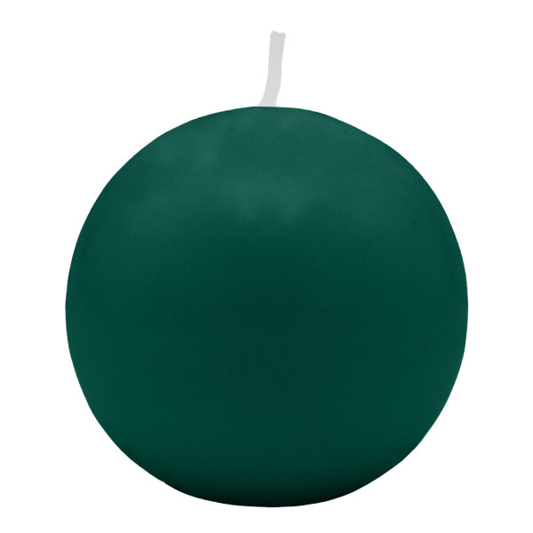 Dunkelgrüne Kugelkerzen Ø 100 mm, 4 Stück