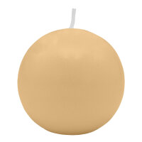 Beige Kugelkerzen Ø 100 mm, 4 Stück