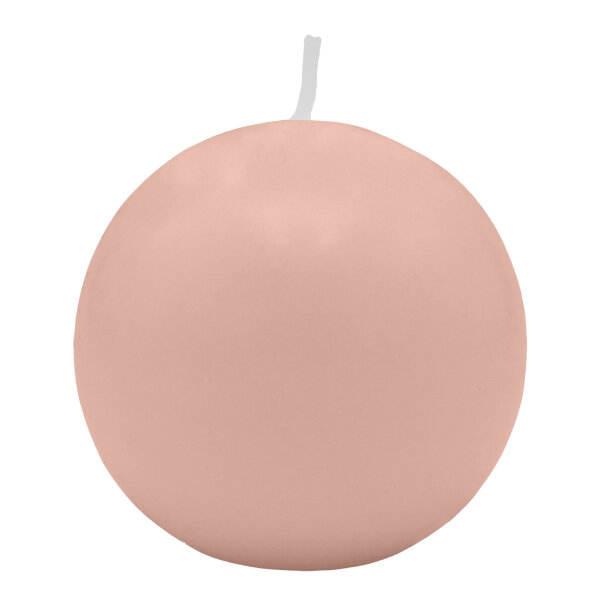 Taupe-Rosé Kugelkerzen Ø 100 mm, 4 Stück