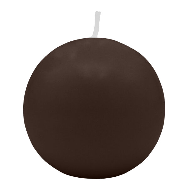 Schokoladenbraune Kugelkerzen Ø 100 mm, 4 Stück