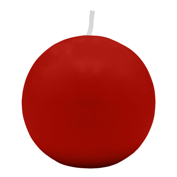 Weihnachtsrote Kugelkerzen Ø 100 mm, 4 Stück