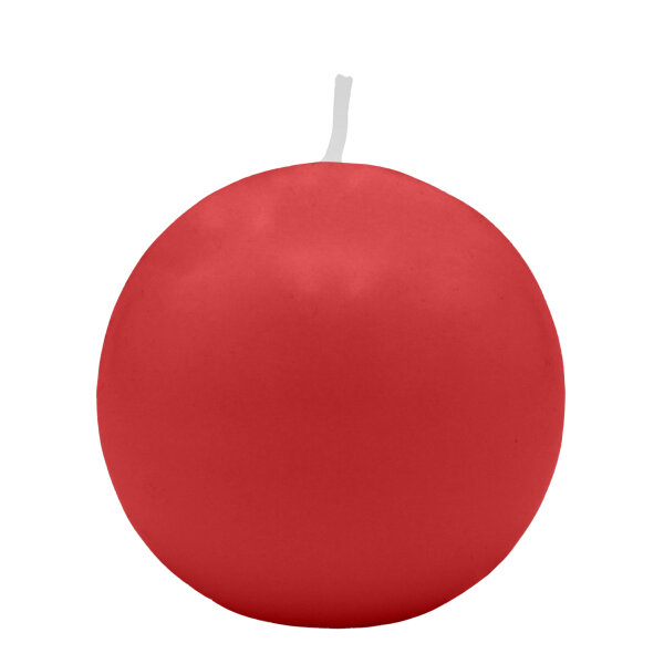 Rote Kugelkerzen Ø 80 mm, 6 Stück