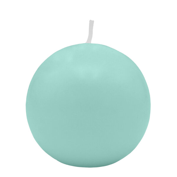 Türkise Kugelkerzen Ø 80 mm, 6 Stück