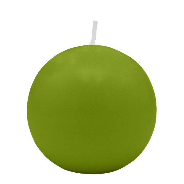Limonengrüne Kugelkerzen Ø 80 mm, 6 Stück