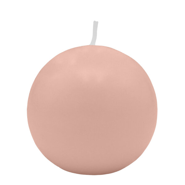 Taupe-Rosé Kugelkerzen Ø 80 mm, 6 Stück