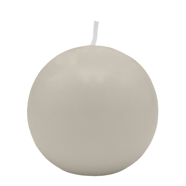Steingraue Kugelkerzen Ø 80 mm, 6 Stück