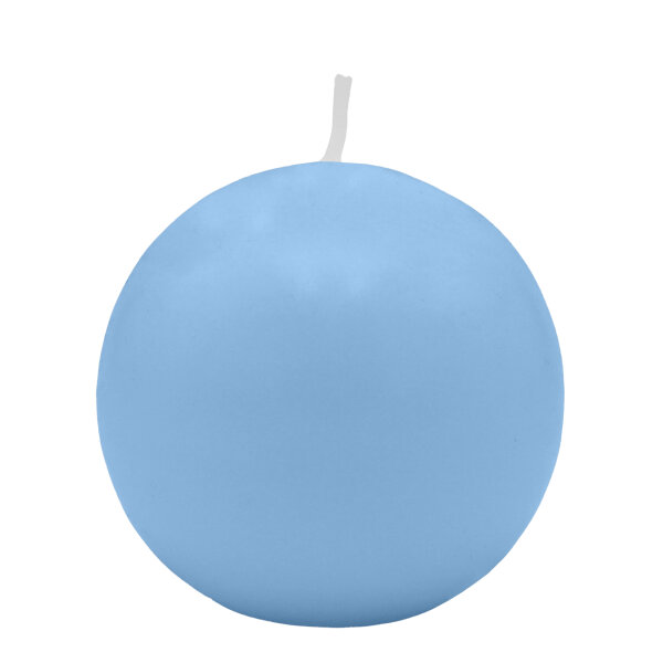 Hellblaue Kugelkerzen Ø 80 mm, 6 Stück