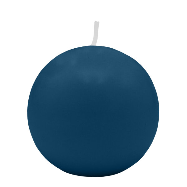 Petrolblaue Kugelkerzen Ø 80 mm, 6 Stück
