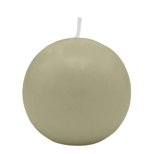 Antikgrüne Kugelkerzen Ø 80 mm, 6 Stück