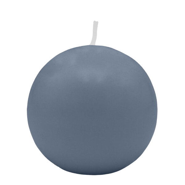 Blaugraue Kugelkerzen Ø 80 mm, 6 Stück
