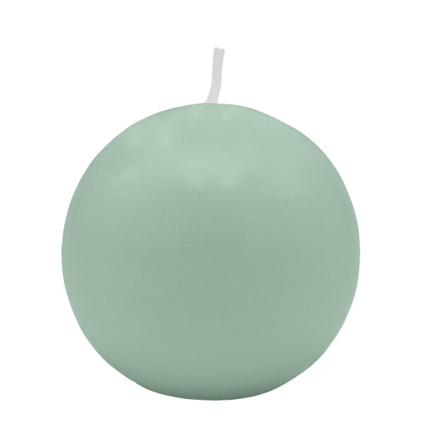 Seegrüne Kugelkerzen Ø 80 mm, 6 Stück