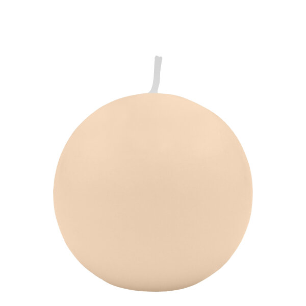 Vanillefarbene Kugelkerzen Ø 70 mm, 12 Stück