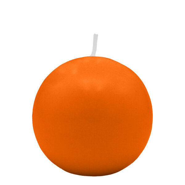 Orange Kugelkerzen Ø 70 mm, 12 Stück