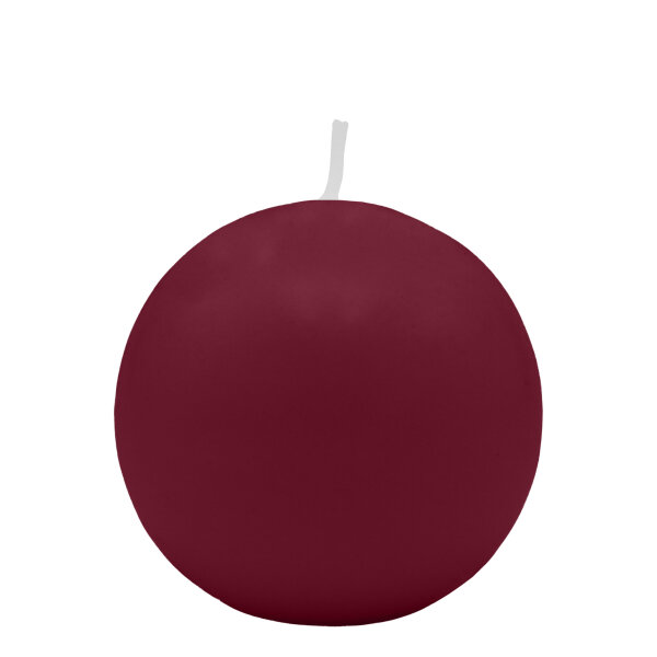 Bordeaux Kugelkerzen Ø 70 mm, 12 Stück