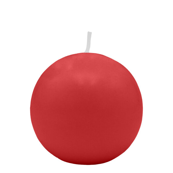 Rote Kugelkerzen Ø 70 mm, 12 Stück