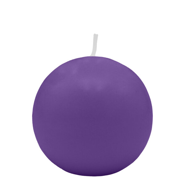 Lila Kugelkerzen Ø 70 mm, 12 Stück