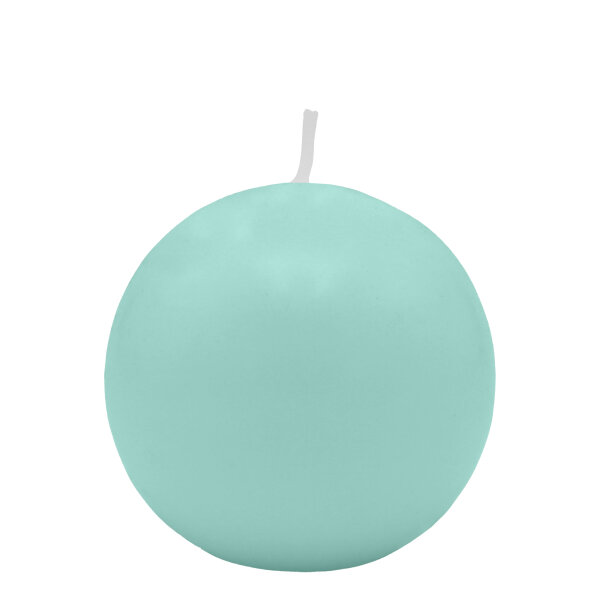 Türkise Kugelkerzen Ø 70 mm, 12 Stück