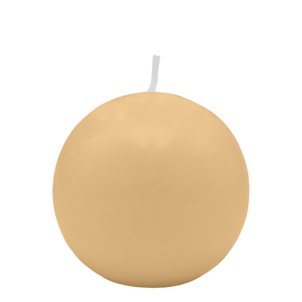 Beige Kugelkerzen Ø 70 mm, 12 Stück