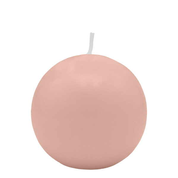 Taupe-Rosé Kugelkerzen Ø 70 mm, 12 Stück