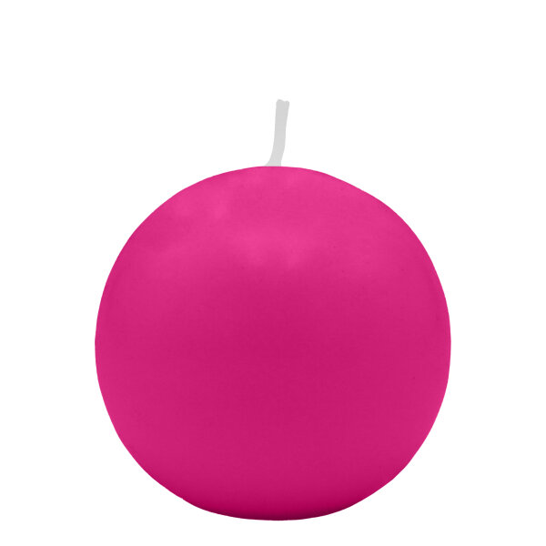 Fuchsia Kugelkerzen Ø 70 mm, 12 Stück