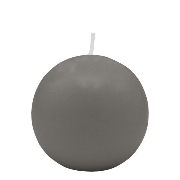 Graue Kugelkerzen Ø 70 mm, 12 Stück