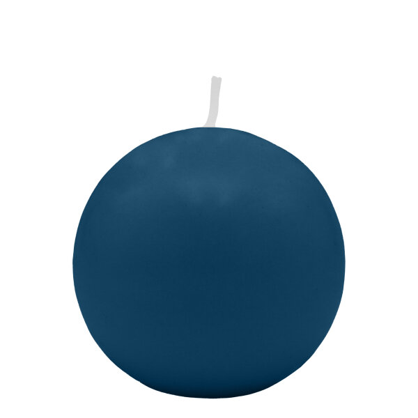 Petrolblaue Kugelkerzen Ø 70 mm, 12 Stück