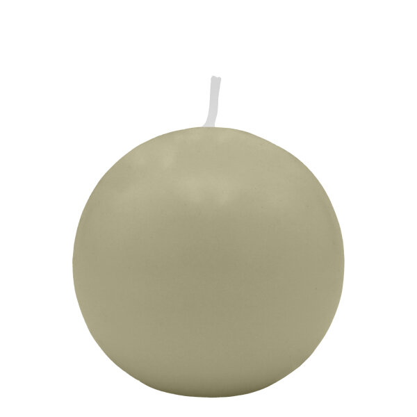 Antikgrüne Kugelkerzen Ø 70 mm, 12 Stück