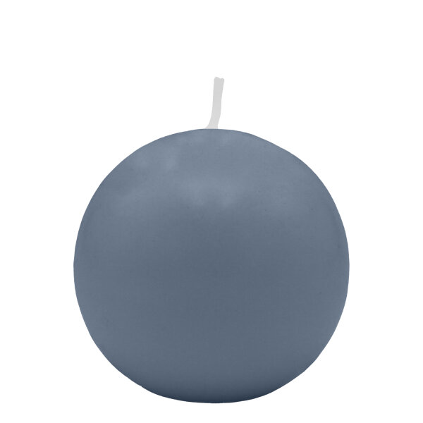 Blaugraue Kugelkerzen Ø 70 mm, 12 Stück