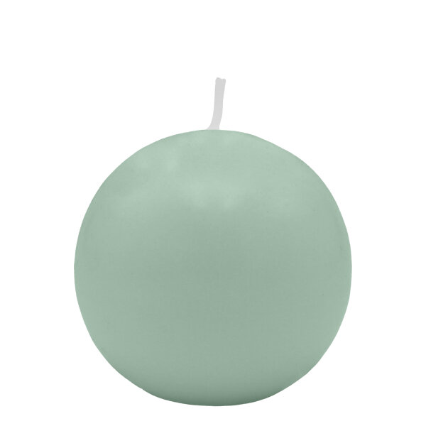 Seegrüne Kugelkerzen Ø 70 mm, 12 Stück