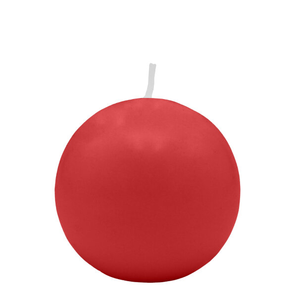Rote Kugelkerzen Ø 60 mm, 16 Stück