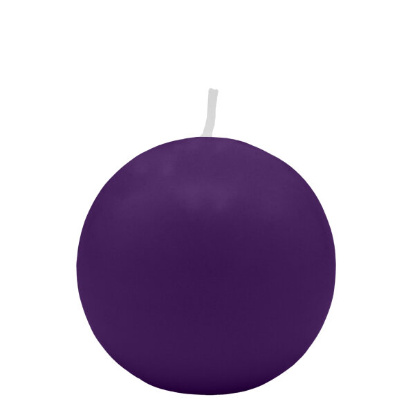 Violette Kugelkerzen Ø 60 mm, 16 Stück