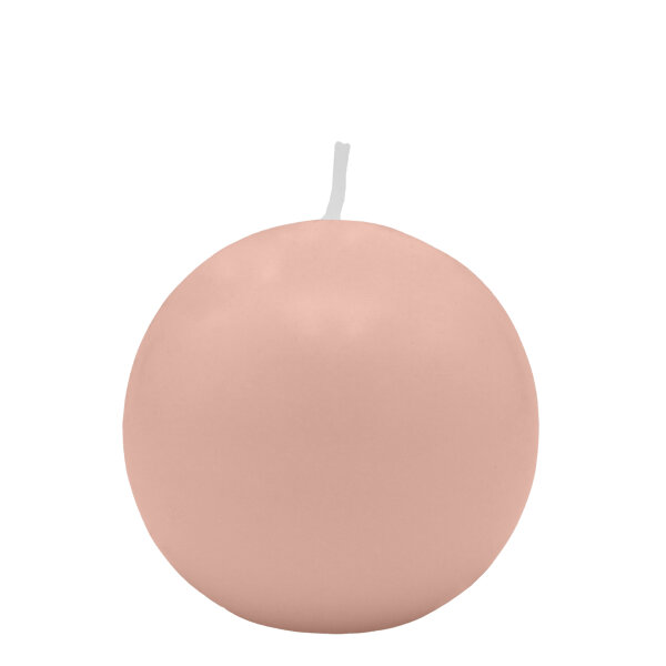 Taupe-Rosé Kugelkerzen Ø 60 mm, 16 Stück
