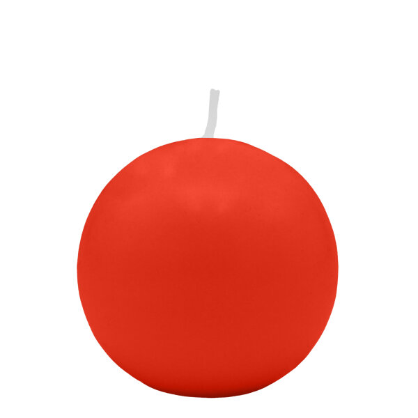 Hellrote Kugelkerzen Ø 60 mm, 16 Stück