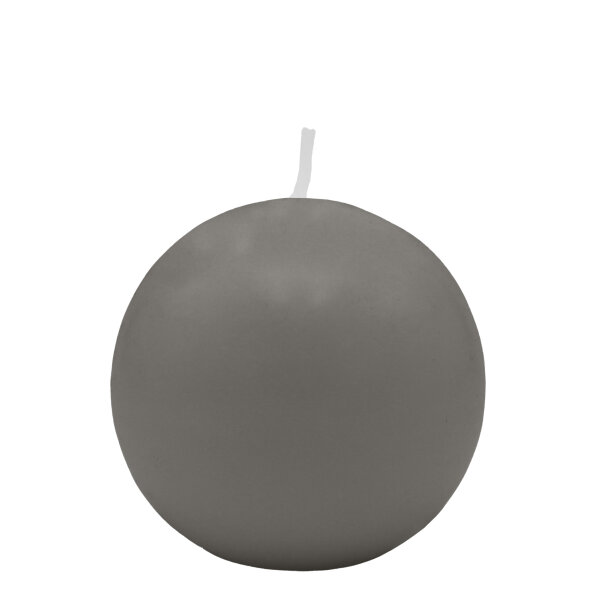 Graue Kugelkerzen Ø 60 mm, 16 Stück