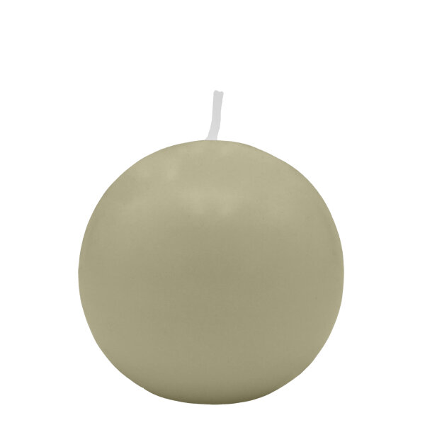 Antikgrüne Kugelkerzen Ø 60 mm, 16 Stück